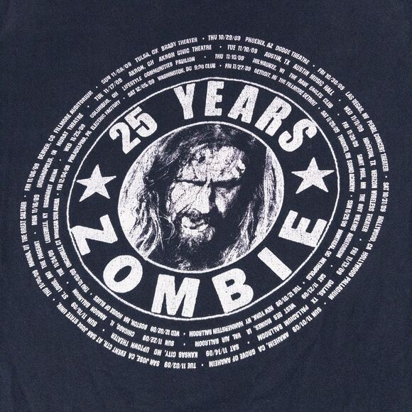 Y2K Rob Zombie Werewolf Baby 2009 Tour Shirt L Black Rock Band Horror Metal Tee - Picture 6 of 6